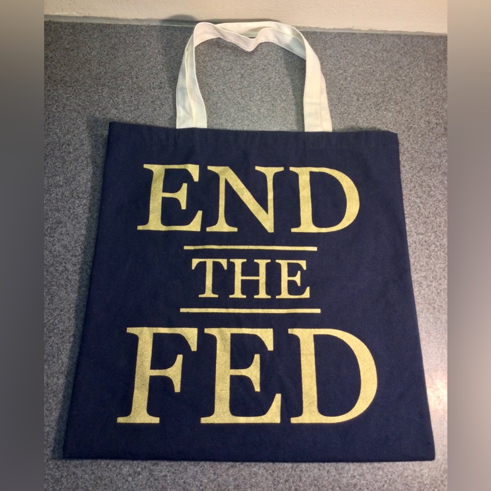 Ron Paul END THE FED 90th Birthday BBQ Tote Bag - Libertarian Rare Tea Party GOP - Picture 2 of 4
